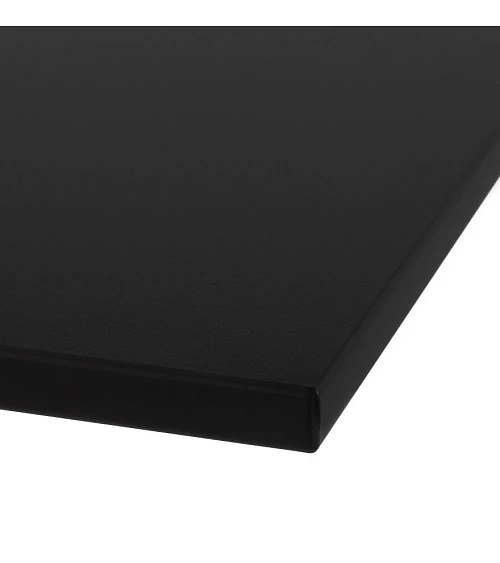 Plateau de table carré 60 cm Résine noire