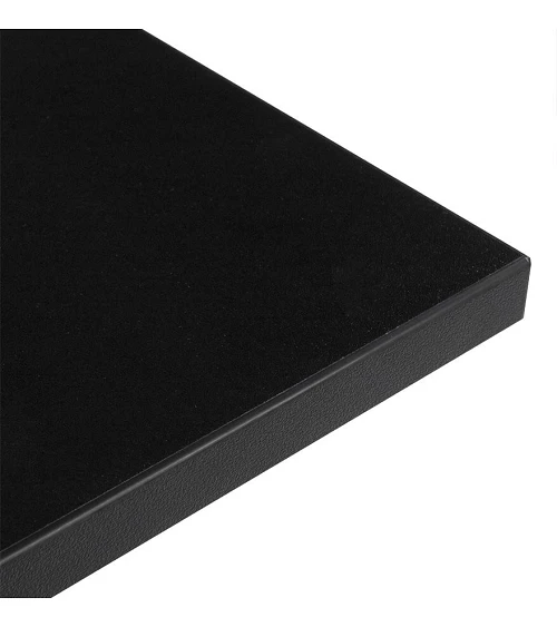 Plateau de table carre 70 cm bois Melamine Noir