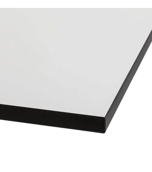 Plateau de table carre 60 Resine blanc