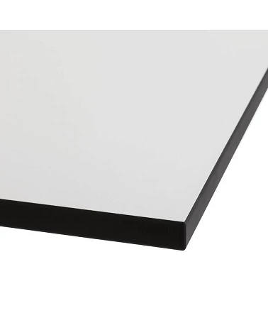 Plateau de table carre 60 Resine blanc