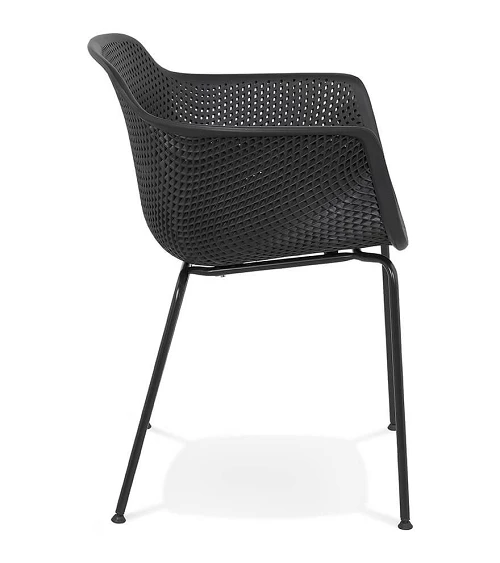 Chaise métal BUITE polymère noir