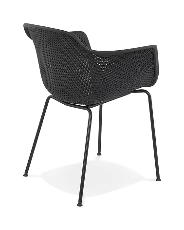 Chaise métal BUITE polymère noir