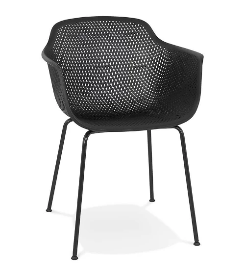 Chaise métal BUITE polymère noir