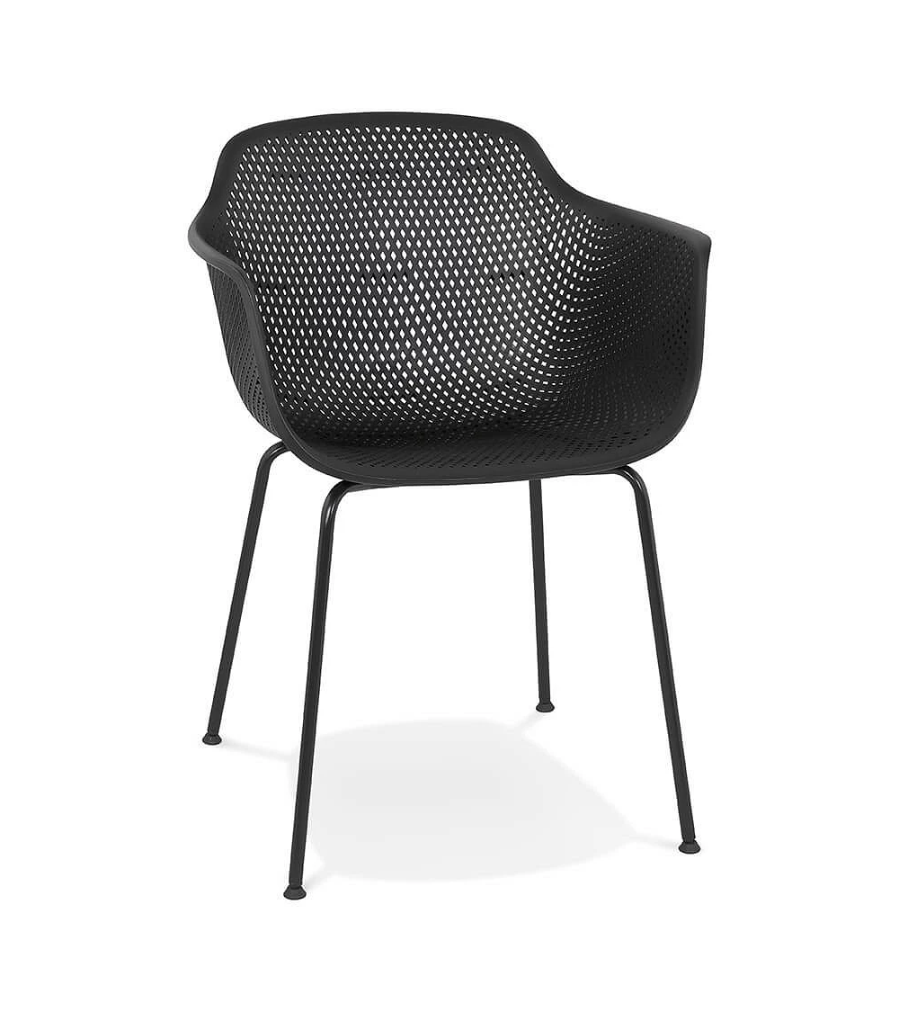 Chaise métal BUITE polymère noir