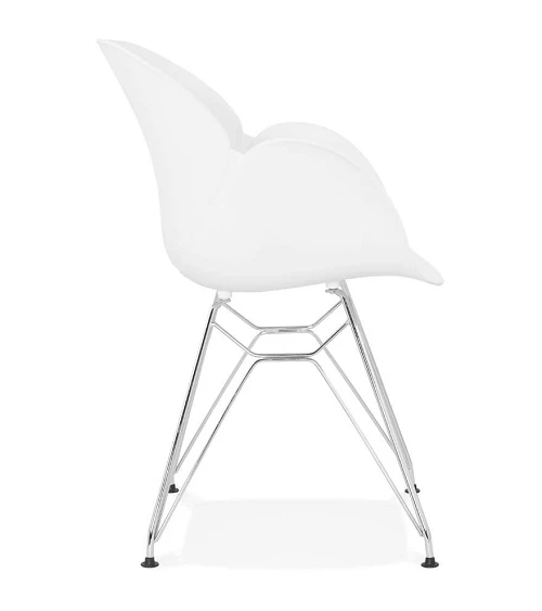 Chaise Design Chrome CHIPIE Polypro Blanc