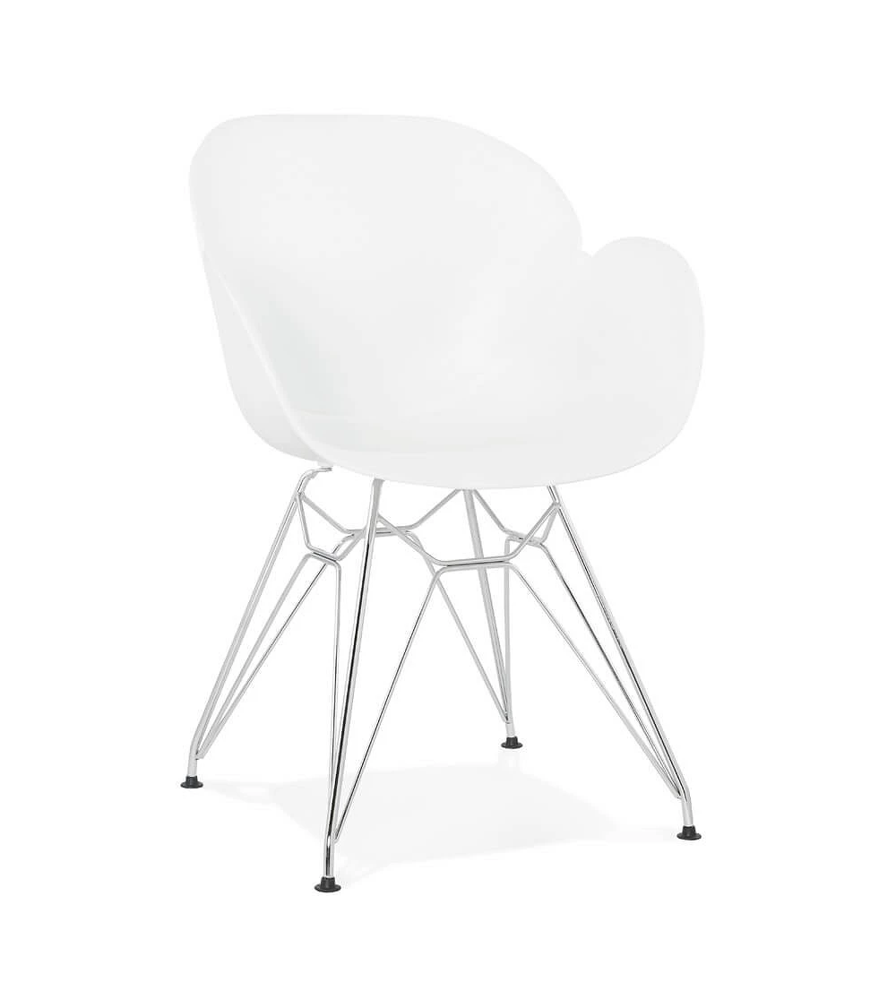 Chaise Design Chrome CHIPIE Polypro Blanc