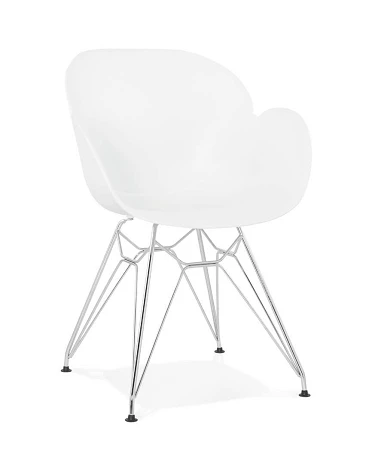 Chaise Design Chrome CHIPIE Polypro Blanc