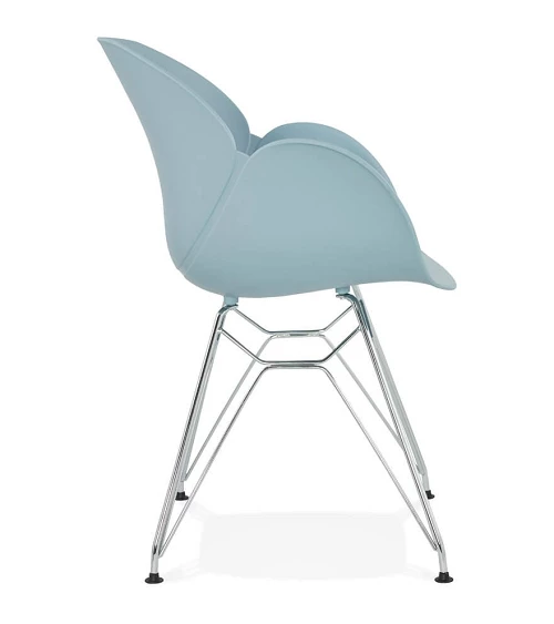 Chaise Design Chrome CHIPIE Polypro Bleu