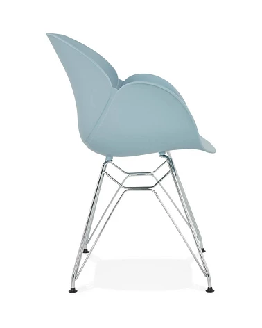 Chaise Design Chrome CHIPIE Polypro Bleu