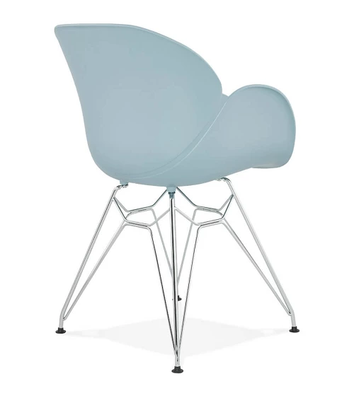 Chaise Design Chrome CHIPIE Polypro Bleu