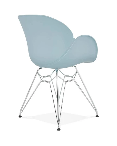 Chaise Design Chrome CHIPIE Polypro Bleu