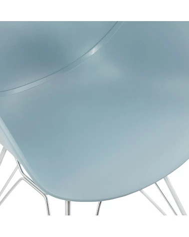 Chaise Design Chrome CHIPIE Polypro Bleu