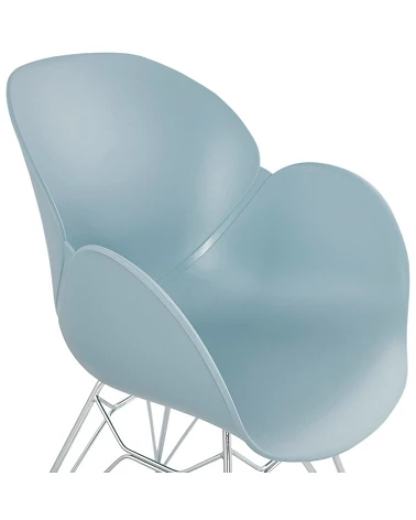 Chaise Design Chrome CHIPIE Polypro Bleu