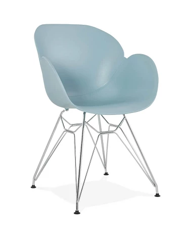 Chaise Design Chrome CHIPIE Polypro Bleu