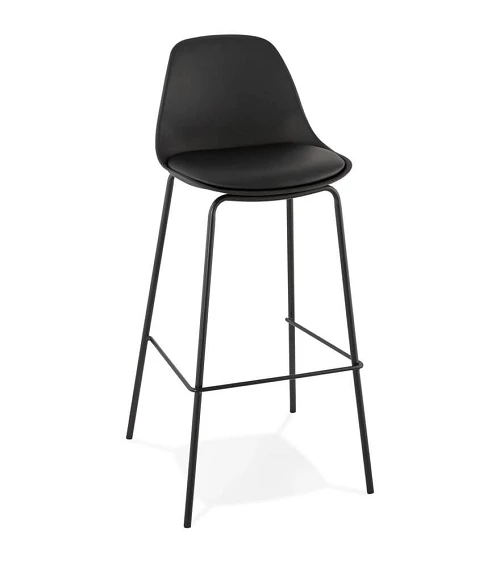 Chaise de bar design ESCAL Polypro Noir