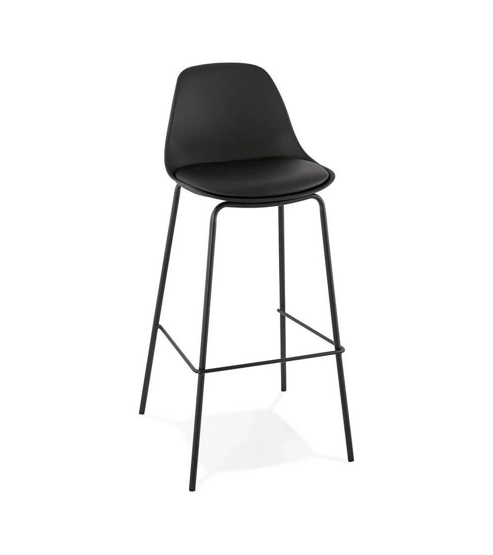 Chaise de bar design ESCAL Polypro Noir