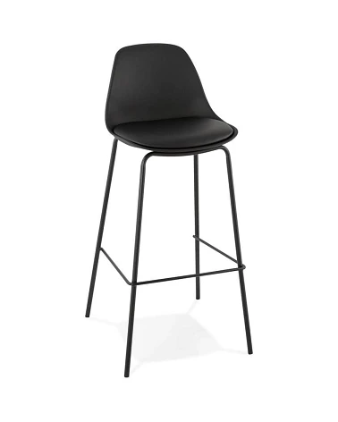 Chaise de bar design ESCAL Polypro Noir