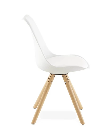 Chaise scandinave Hêtre massif Tolik Blanche