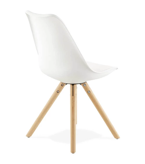 Chaise scandinave Hêtre massif Tolik Blanche