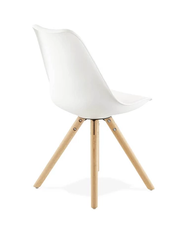 Chaise scandinave Hêtre massif Tolik Blanche