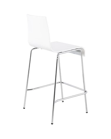 Chaise de bar design Cobe Mini Blanc et metal Chrome