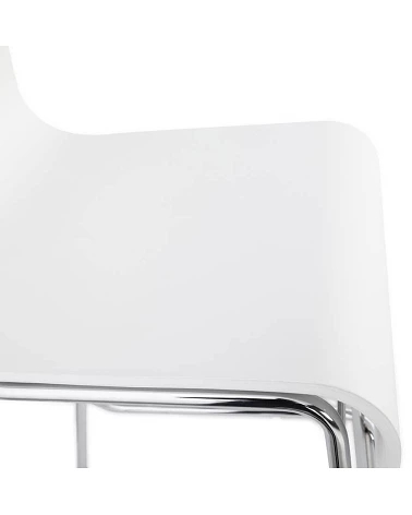 Chaise de bar design Cobe Mini Blanc et metal Chrome