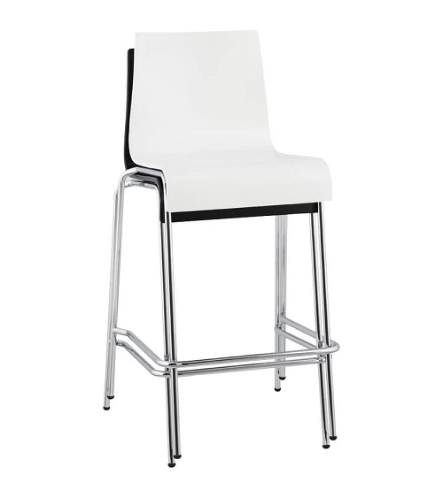 Chaise de bar design Cobe Mini Blanc et metal Chrome