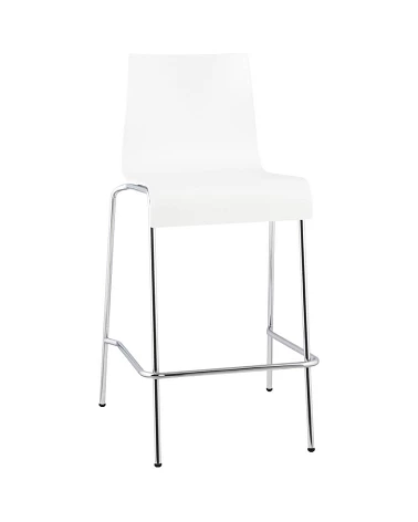 Chaise de bar design Cobe Mini Blanc et metal Chrome