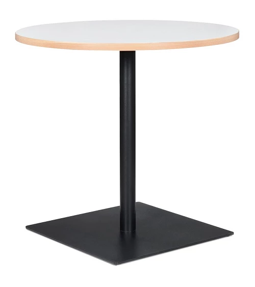 Table ronde design metal BABA Bois mélaminé Blanc