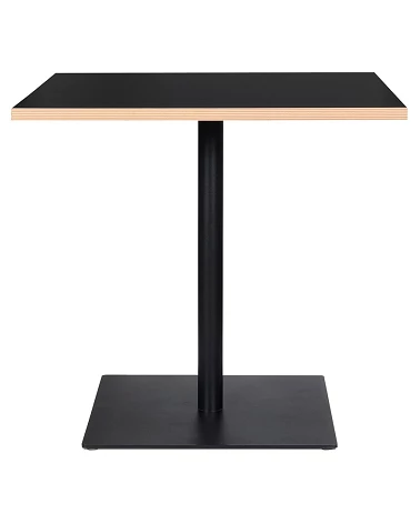 Table carrée design metal BABA Bois mélaminé Noir