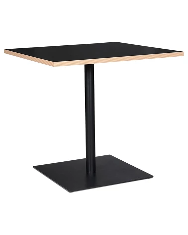 Table carrée design metal BABA Bois mélaminé Noir