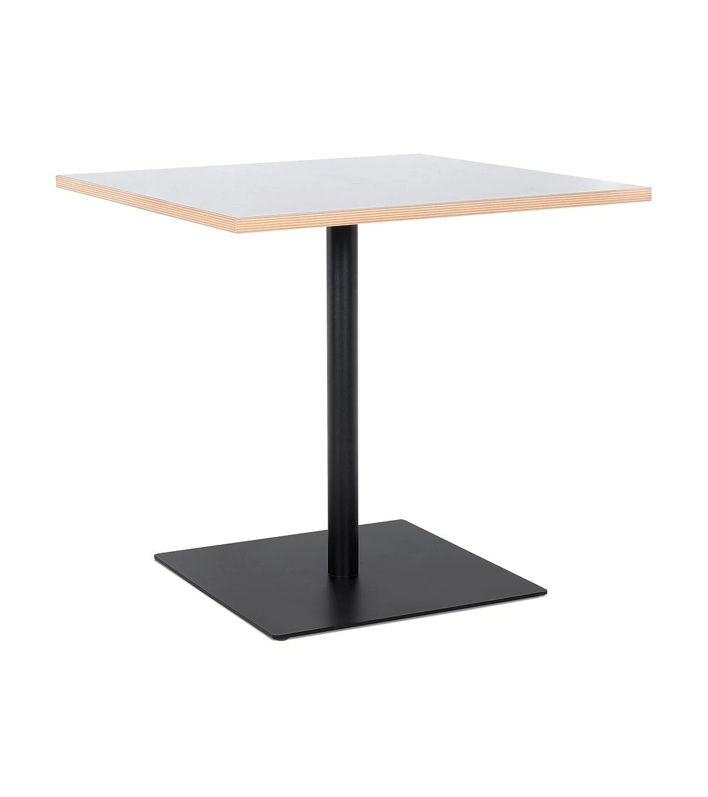 Table carrée design metal BABA Bois mélaminé Blanc