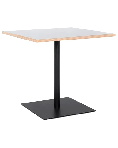 Table carrée design metal BABA Bois mélaminé Blanc