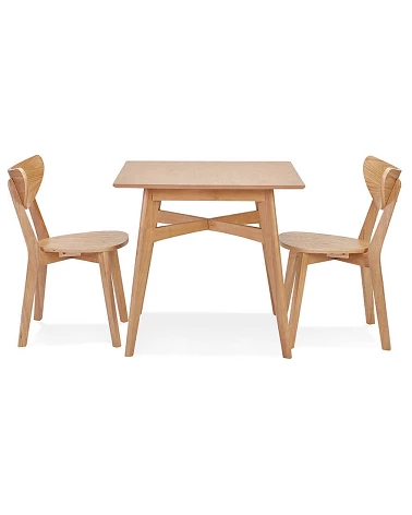 Table en bois massif STEFFIE couleur naturelle