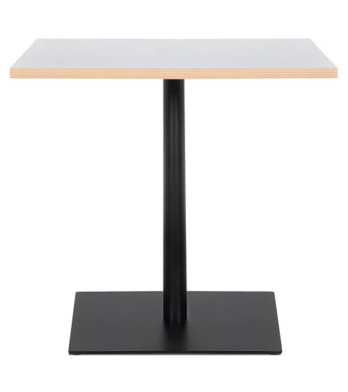 Table carrée design metal BABA Bois mélaminé Blanc