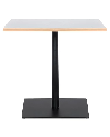 Table carrée design metal BABA Bois mélaminé Blanc