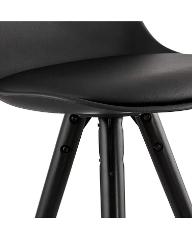 Tabouret de bar design bois noir SUPRO MINI Noir