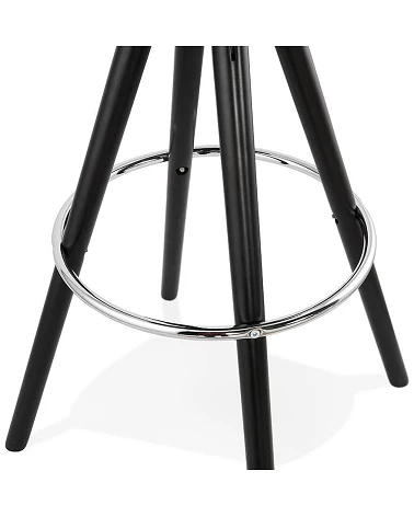 Tabouret de bar design bois noir SUPRO MINI Noir