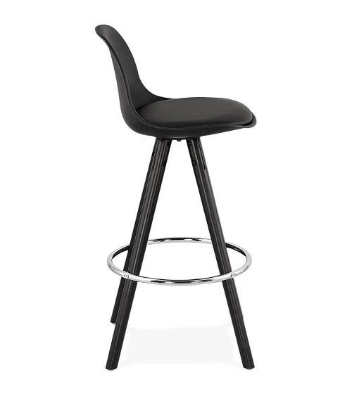 Tabouret de bar design bois noir SUPRO MINI Noir