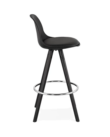 Tabouret de bar design bois noir SUPRO MINI Noir