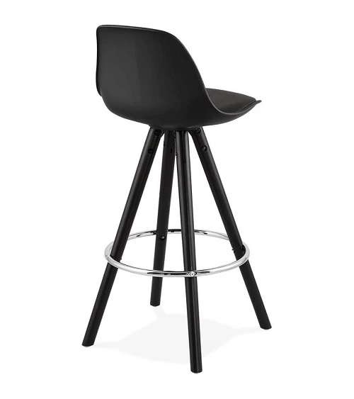 Tabouret de bar design bois noir SUPRO MINI Noir