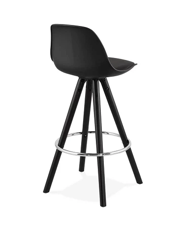 Tabouret de bar design bois noir SUPRO MINI Noir