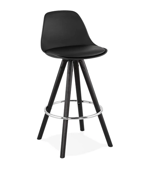 Tabouret de bar design bois noir SUPRO MINI Noir