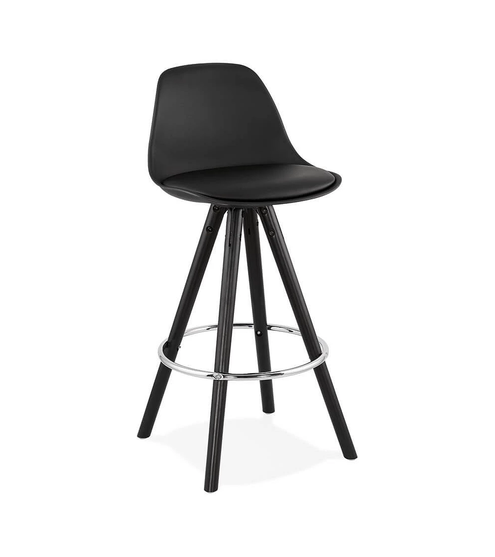 Tabouret de bar design bois noir SUPRO MINI Noir