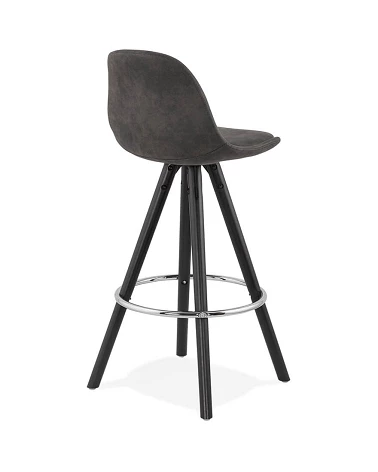 Chaise de bar Agouti mini bois Noir Gris Foncé