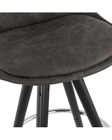 Chaise de bar Agouti mini bois Noir Gris Foncé