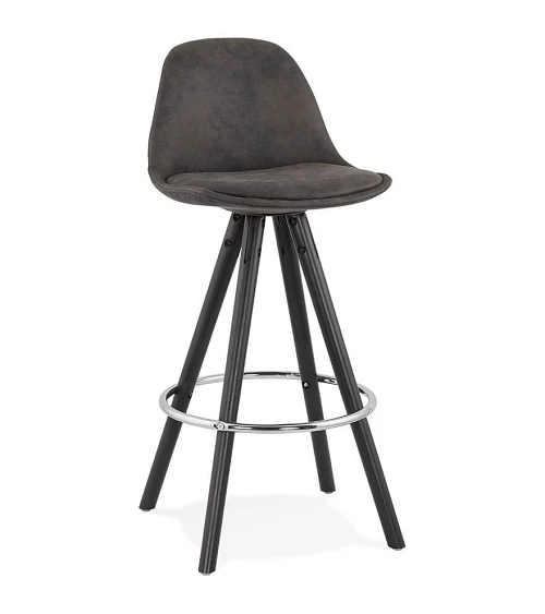 Chaise de bar Agouti mini bois Noir Gris Foncé