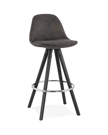 Chaise de bar Agouti mini bois Noir Gris Foncé