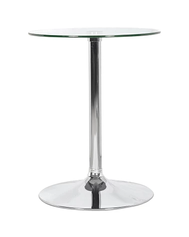 Table ronde métal IKE plateau verre