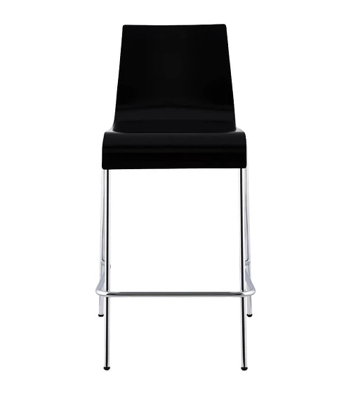 Chaise de bar design Cobe Mini Noire et metal Chrome